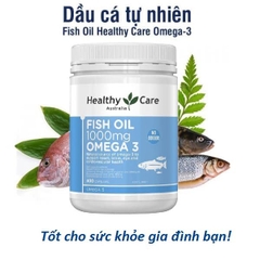 Dầu cá tự nhiên FISH OIL HEALTHY CARE Omega-3 1000mg 400 viên - Úc