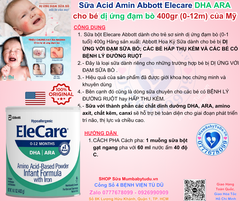 EleCare DHA ARA Chính Hãng 2025: Review Chi Tiết, Giá Bán, Thành Phần, Lợi Ích, Cách Pha Công Thức Dành Cho Trẻ Sơ Sinh Không Gây Dị Ứng Để Tăng Trưởng Và Phát Triển - Lon 14.1 Oz