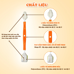 Dụng Cụ Rửa Bình Sữa Wesser Rửa Núm Ty Đa Năng 2 Đầu Mút Hiệu Quả Hơn Với Bình Sữa Cổ Hẹp