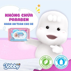 Khăn ướt Bobby không mùi 100 tờ/gói