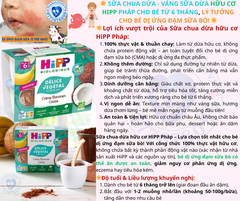 🌟 SỮA CHUA DỪA - VÁNG SỮA DỪA HỮU CƠ HIPP PHÁP CHO BÉ TỪ 6 THÁNG, LÝ TƯỞNG CHO BÉ DỊ ỨNG ĐẠM SỮA BÒ! 🌟