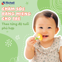 Bàn chải đánh răng 3 giai đoạn Richell cho bé 3,8,12 tháng