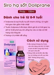 Siro Hạ Sốt Doliprane 2.4% Sans Sucre 100ml Từ Pháp 2026 – Siro Doliprane Giảm Đau Hạ Sốt Hiệu Quả Cho Trẻ Không Đường An Toàn Dễ Uống Hương Trái Cây Paracetamol Chính Hãng Sanofi Giá Rẻ Cho Bé Sơ Sinh Từ 3kg Đến 26kg