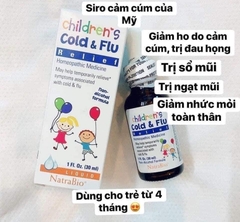 Siro Children Cold and Flu Mỹ 30ml - Giảm cảm lạnh hiệu quả Mỹ