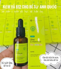 Vitamin Nutrivitality Kẽm & B12 Cho bé - 30ML