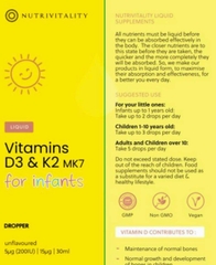 Vitamin D3 K2 MK7 cao cấp của Anh Quốc