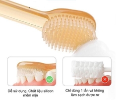 Set Rơ Lưỡi Silicon Kèm Bàn Chải Đánh Răng Siêu Mềm Dễ Dùng Cho Bé