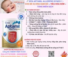 Sữa Aptamil AllerPro Syneo Số 1 900g – Giải Pháp Tốt Nhất Cho Bé Dị Ứng Đạm Sữa Bò 0-6 Tháng