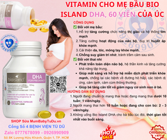 Vitamin BioIsland DHA Cho Mẹ Bầu Hộp 60 Viên (Úc)