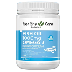 Dầu cá tự nhiên FISH OIL HEALTHY CARE Omega-3 1000mg 400 viên - Úc