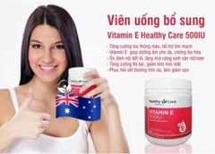 [Date T3.25] Viên uống Vitamin E Healthy Care sáng đẹp da ngừa lão hóa  500IU Của ÚC