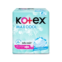 Băng vệ sinh KOTEX Max Cool Siêu Mỏng Có Cánh 8miếng/gói