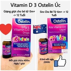 Vitamin D3 Ostelin Infant ÚC