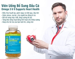 Viên uống Member's Mark Omega 3-6-9 Supports Heart Health 325 viên của Mỹ omega 369