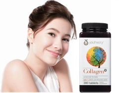 Viên uống đẹp da Collagen vitamin C chai 390 viên hãng Youtheory của Mỹ (mẫu mới)