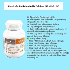 Canxi Sữa Bio Island Milk Calcium Úc cho bé ( Canxi Bio)