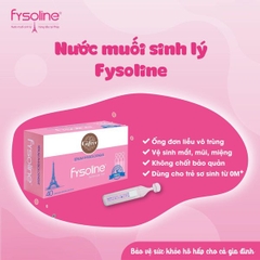 🌸 Nước muối sinh lý Fysoline màu hồng 40 ống x 5ml – Làm sạch mắt, mũi, miệng an toàn cho bé sơ sinh