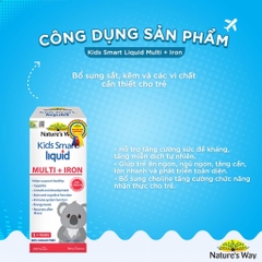 Siro Uống Nature's Way Kids Smart Liquid Multi + Iron Hỗ Trợ Nâng Cao Sức Đề Kháng Cho Trẻ 200ml