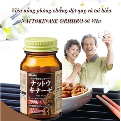 [Date 21.12.24] Viên uống Nattokinase 2000FU Orihiro Nhật Bản hỗ trợ đột quỵ ngừa tai biến mạch máu não 60 viên