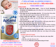 Sữa Aptamil AllerPro Syneo Số 3 900g – Giải Pháp Tốt Nhất Cho Bé Dị Ứng Đạm Sữa Bò 12-36 Tháng