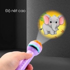 Đèn Pin chiếu hình  80 hình động vật ngộ nghĩnh cho bé