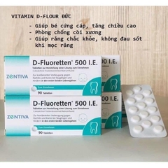 Vitamin d Fluoretten 500 IE, bổ sung D3 flouetten 90 viên