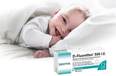 Vitamin d Fluoretten 500 IE, bổ sung D3 flouetten 90 viên