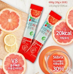 Nước Ép Bưởi Giảm Cân, Đẹp Da Sanga Real Grapefruit Vita [Hộp 30 gói]