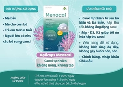 Canxi Menacal - Canxi từ tảo biển và san hô cho mẹ bầu và trẻ nhỏ (hộp 60 viên)