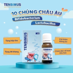 Men Vi Sinh 10 Chủng Tenbimus Bổ Sung Lợi Khuẩn Hỗ Trợ Hạn Chế Rối Loạn Tiêu Hóa Tăng Cường Sức Khỏe 2026 – Men Vi Sinh Tenbimus 10ml Nhập Khẩu Châu Âu Hỗ Trợ Cân Bằng Hệ Vi Sinh Đường Ruột Giảm Tiêu Chảy Táo Bón Nôn Trớ Khóc Dạ Đề Cho Trẻ Sơ Sinh Từ 0 Tháng An Toàn Không Đường Không Chất Bảo Quản Chính Hãng Giá Rẻ