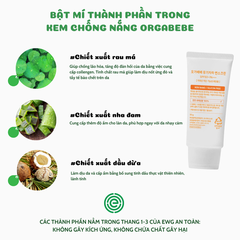 KEM CHỐNG NẮNG CHO BÉ ORGABEBE SPF 50+ PA+++