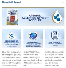 Sữa Aptamil AllerPro Syneo Số 3 900g – Giải Pháp Tốt Nhất Cho Bé Dị Ứng Đạm Sữa Bò 12-36 Tháng