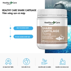 [Date T1.25] Viên uống sụn vi cá mập Healthy Care Shark Cartilage 750mg của ÚC