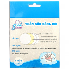 Miếng lót thấm sữa bằng vải giặt được Goodmama (8 miếng)
