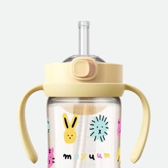 Bình tập uống Moyuum PPSU - 170ml - Friends - Kèm Dây hút/dây trọng lực/tay cầm