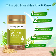 Mầm đậu nành Super Lecithin Healthy Care 100 viên điều hòa nội tiết cải thiện sức khỏe sinh lý nữ