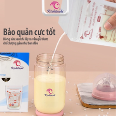 Túi trữ sữa cảm biến nhiệt độ, có khóa zip, chắc chắn chống rò rỉ Kichilachi 100ml hộp 30 túi