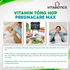 Vitamin tổng hợp cho bà bầu Pregnacare Max 84 viên tăng cường hệ miễn dịch cho cả mẹ và bé, giảm tình trạng ốm nghén Anh Quốc