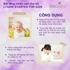 Bột Lysine Bioisland hỗ trợ phát triển toàn diện cân nặng và chiều cao, bé ăn ngon, tăng cân, khỏe mạnh