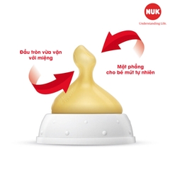 Set 2 Núm Ti NUK Premium Choice+ Cao Su S1– M cho bé từ 0-6 tháng