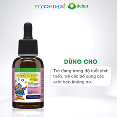Siro Hỗ Trợ Phát Triển Não Bộ, Tốt Cho Mắt FITOBIMBI OMEGA JUNIOR, Omega Thực Vật Chai 30ml