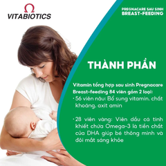 Vitamin tổng hợp cho phụ nữ sau sinh và cho con bú Vitabiotics Pregnacare Breast-Feeding 84 viên của Anh Quốc