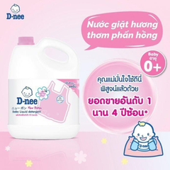 Nước Giặt Xả Dnee Baby Liquid Detergent Honey Star Thái Lan 3000ml (Màu Hồng)