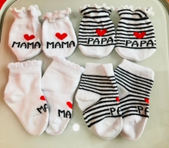 SET VỚ , BAO TAY HỌA TIẾT I LOVE MAMA & PAPA