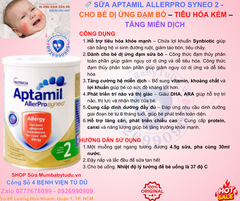 Sữa Aptamil AllerPro Syneo Số 2 900g – Giải Pháp Tốt Nhất Cho Bé Dị Ứng Đạm Sữa Bò 6-12 Tháng