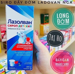 Thuốc ho Lazolvan trị ho và tan đờm dạng siro của Nga - 100ml