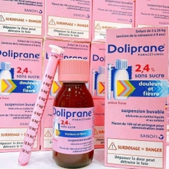 [Date T1/T2.2025] Siro Hạ Sốt Doliprane vị trái cây 100ml cho bé từ 3 tháng trở lên Pháp