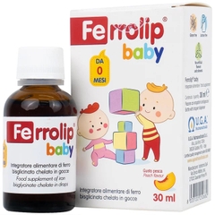 Siro Ferrolip Baby Bổ Sung Sắt Hỗ Trợ Tạo Hồng Cầu Hương Đào 30ml Dạng Nhỏ Giọt (Từ 0 Tháng) 2026 – Siro Bổ Sung Sắt Cho Bé Sơ Sinh Thiếu Máu Thiếu Sắt Tăng Cường Hấp Thu Sắt An Toàn Dễ Uống Chính Hãng Ý Giá Rẻ