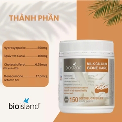 Bio Island Milk Calcium Bone Care – Bổ Sung Canxi Từ Sữa Bò Với Vitamin D3 K2 Hỗ Trợ Xương Khỏe Mạnh, Duy Trì Mật Độ Xương