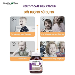 Viên sữa bổ sung canxi cho bé Healthy Care Milk Calcium 60 viên